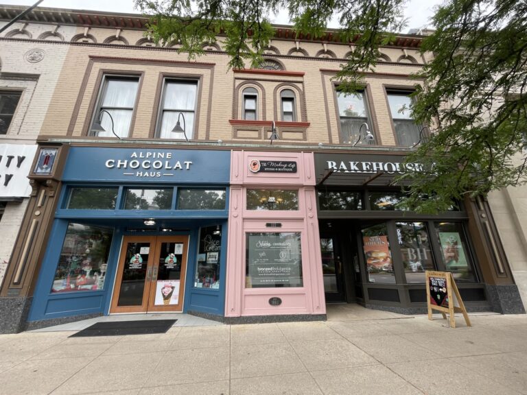 ミシガン州プリマスのカフェ  かわいいカップケーキがたくさん